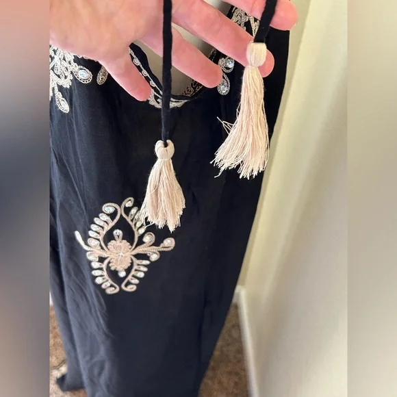 Black and Gold Embellished Jumpsuit - Picture 11 of 16